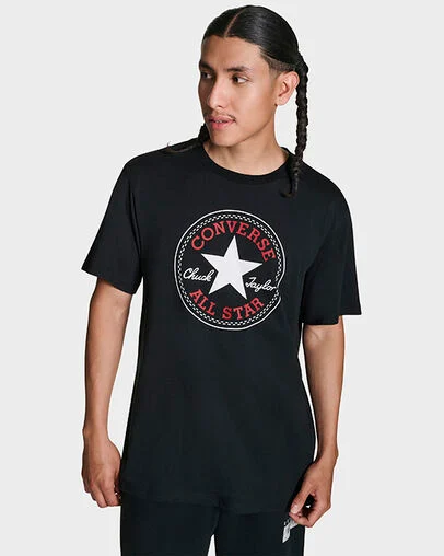 Chuck Taylor All Star Patch T-Shirt Black, Front View