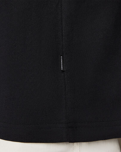 Icon Signature Long Sleeve T-Shirt Converse Black, Detail View