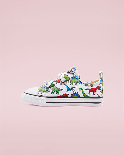 Chuck Taylor All Star Easy-On 8-Bit Dino White/Green/University Red, Inner Side View