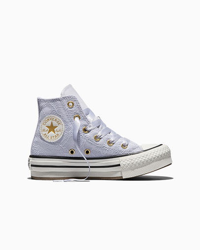 Converse Chuck Taylor All Star Lift Platform Lace Almost Lavender/Gold — foto 4