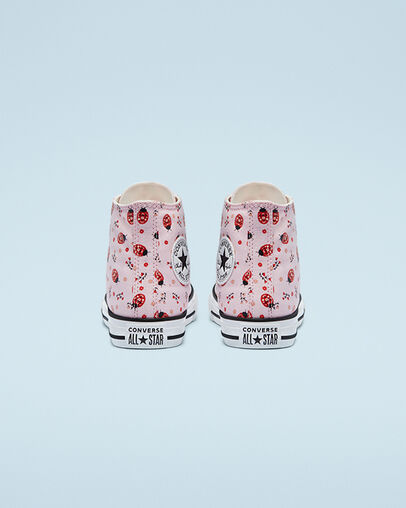 Chuck Taylor All Star Flowery Bugs Pink Foam/White/Black, Heel View