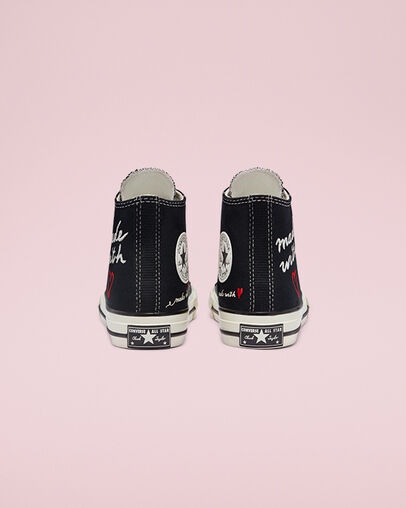 Love Thread Chuck 70 Negro/Garza/Rojo universitario, Heel View