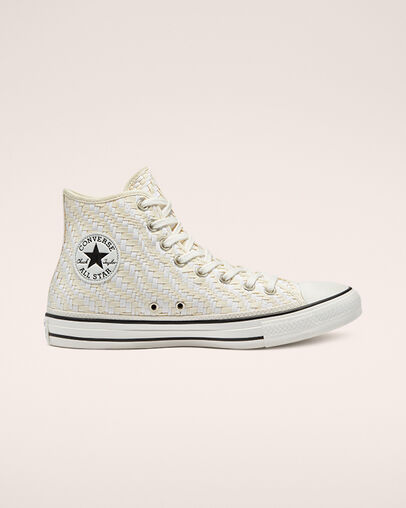 Chuck Taylor All Star Tonal Weaving White/Black/Black, Outer Side View