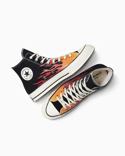 Chuck 70 Fire Black/Red/Yellow, Angled View