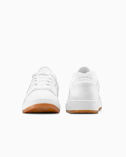 CONS AS-1 Pro Leather White/White/White, Heel View