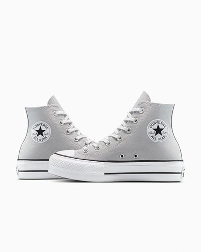 Chuck Taylor All Star Lift Platform Canvas Grey Area/White/Black, Detail Angle View