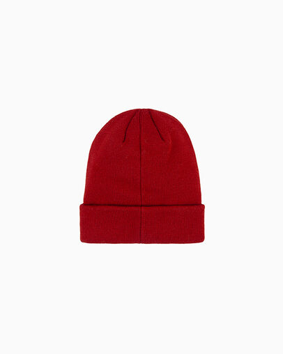 Chuck Patch Watch Cap Beanie Enamel Red, 3/4 View