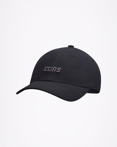 CONS Baseball Hat Black, Front View