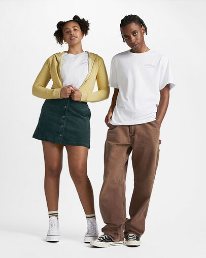 T-shirt double face Rec Club Go-To Converse White, Back View