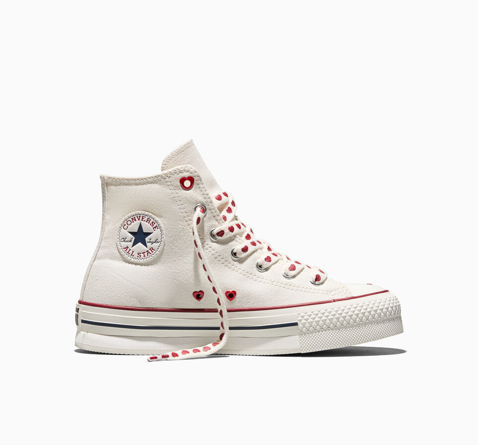 Chuck Taylor All Star Lift Platform Valentine&rsquo;s Day Vintage White/Vintage White/Days Ahead Red