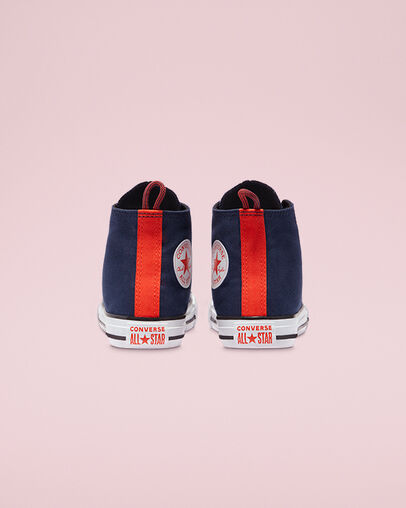 Converse Color Chuck Taylor All Star Azul marino medianoche/Amapola brillante, Heel View