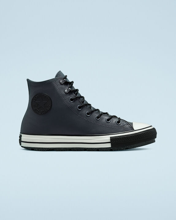 converse high tops black waterproof