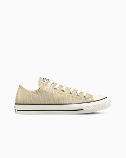 Chuck Taylor All Star Sparkle Last Straw/Egret/Black, Outer Side View