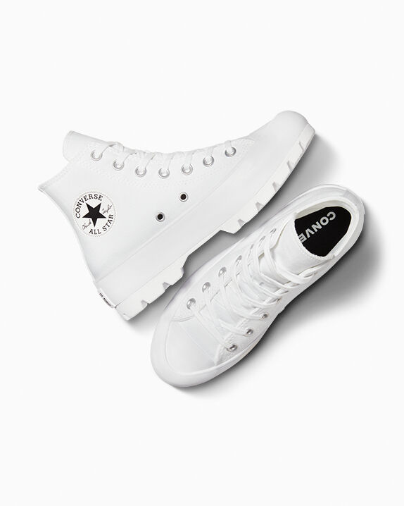 platform converse lugged white