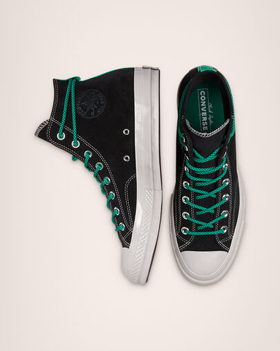 Digital Terrain Chuck 70 Noir/Vert tennis/Mastic p&acirc;le, Top and Side View