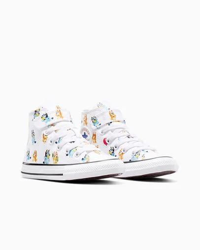 Converse x Bluey Chuck Taylor All Star Easy-On White/Multi/Black, Top and Side View