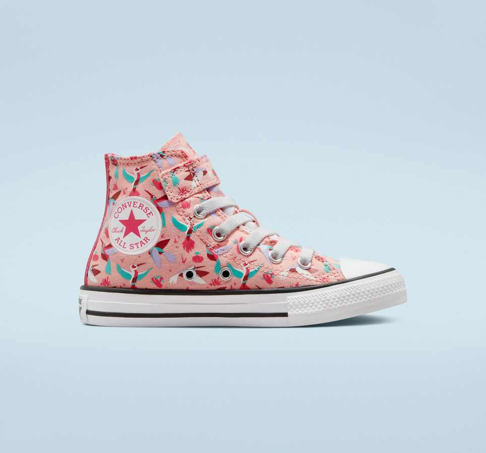 Chuck Taylor All Star Easy-On Bright Hummingbirds Coral decolorado/Mermelada de fresa