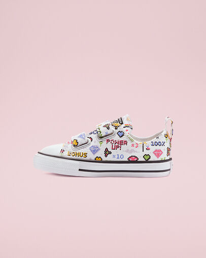 Chuck Taylor All Star Easy-On Gamer White/Black/Bold Pink, Inner Side View