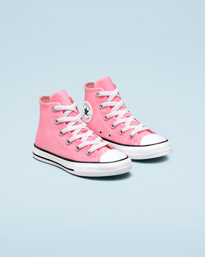 Chuck Taylor All Star Glitter Pink/Bleached Coral/White, Angled View