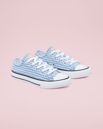 Chuck Taylor All Star Gingham Aegean Storm/White/Black, Angled View
