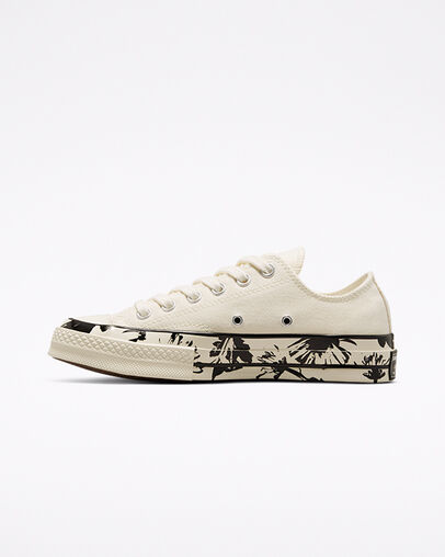 Chuck 70 Hybrid Floral Egret/Black/Egret, Inner Side View