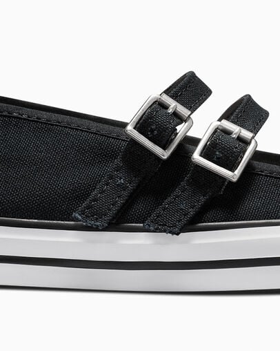 Chuck Taylor All Star Dainty Mary Jane Black/Egret/Black, Detail Angle View