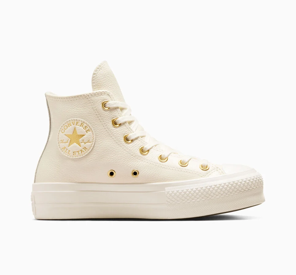 Chuck Taylor All Star Lift Platform Golden Hits Egret/Egret/Gold