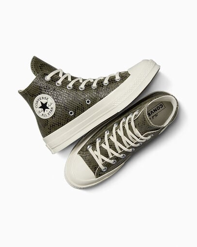 Chuck 70 Snakeskin Print Campo extra claro/Garza, Angled View