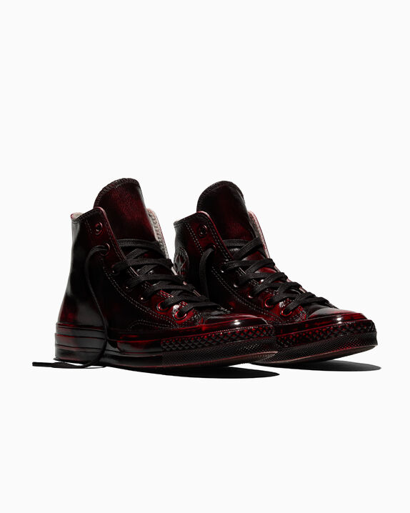 Chuck 70 Glossy Leather Red Black
