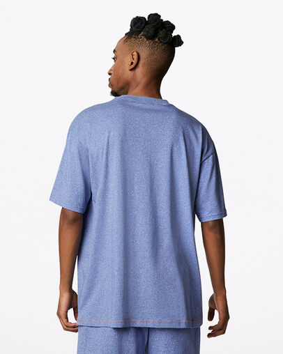 Embroidered Pocket T-Shirt Washed Indigo, Back View