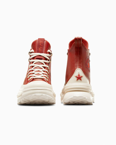 Run Star Legacy CX Platform Leather Rojo ritual/Marfil natural, Heel View
