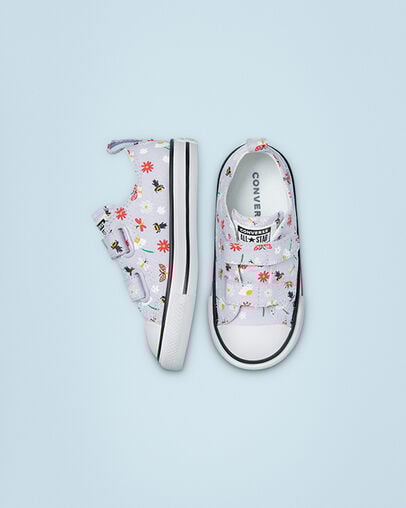 Chuck Taylor All Star Easy-On Explore Nature Infinite Lilac/White/Black, Top and Side View