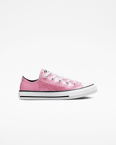 Chuck Taylor All Star Glitter Rosa/Rosa extremo/Negro, Outer Side View