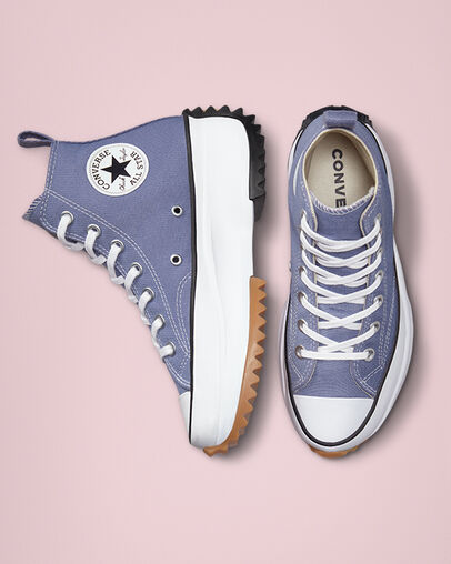 Run Star Hike Platform in den Farben der Saison Slate Lilac/Schwarz/Wei&szlig;, Top and Side View