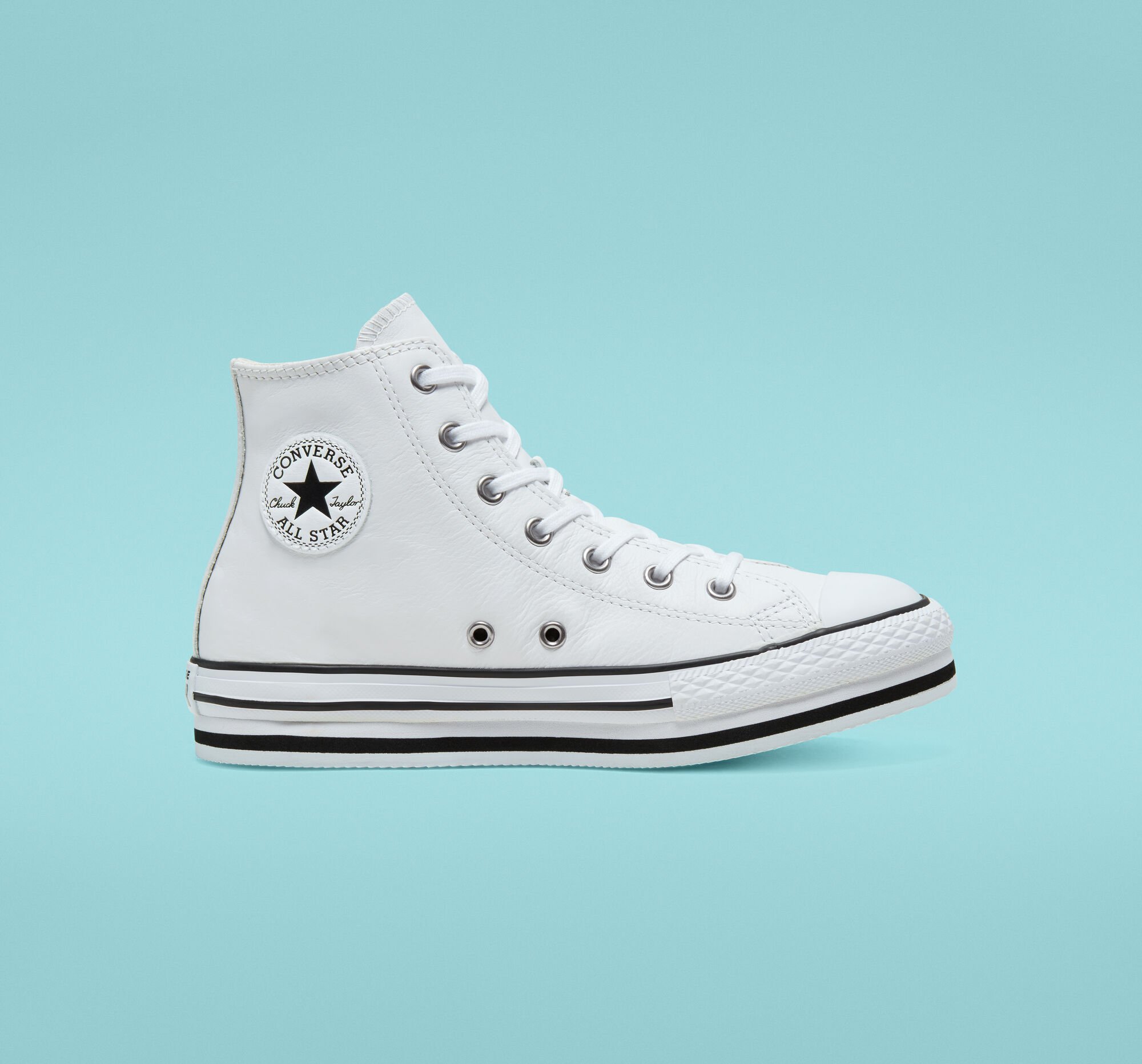 big platform white shoes