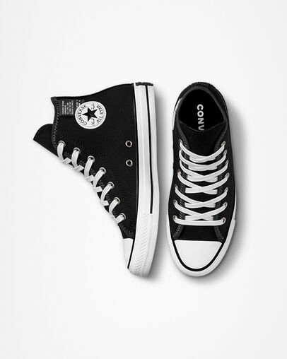 Chuck Taylor All Star Outdoor Experience Negro/Blanco/Gris humo oscuro, Top and Side View
