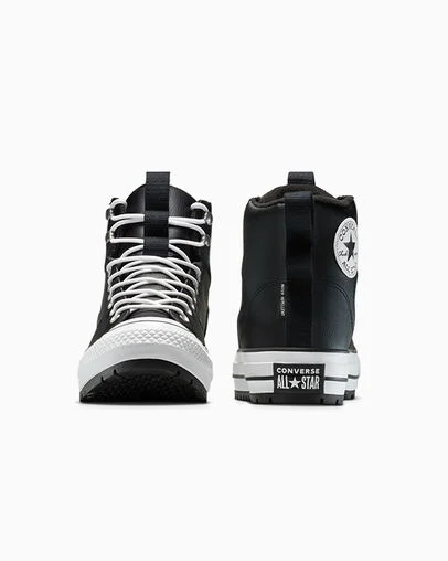 Chuck Taylor All Star Water-Repellent Hiker Boot Black/Black/White, Heel View
