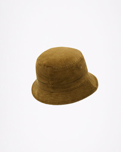 Novelty Bucket Hat Dark Moss, 3/4 View
