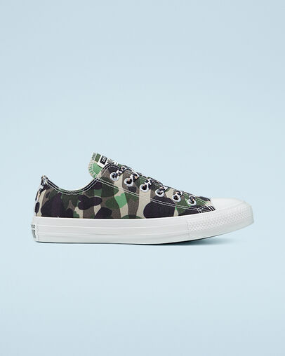 Chuck Taylor All Star Archive Mix Egret/Piquant Green/Black, Outer Side View
