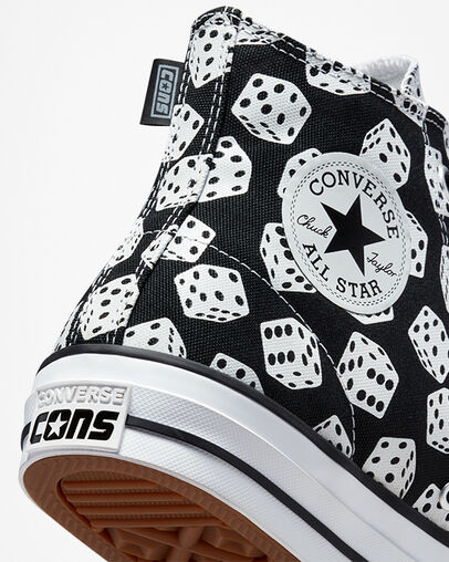 Chuck Taylor All Star Pro Dice Nero/Bianco/Bianco, Detail Angle View