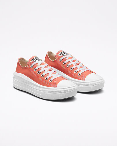 Chuck Taylor All Star Move Platform Bright Madder/White/White, Angled View