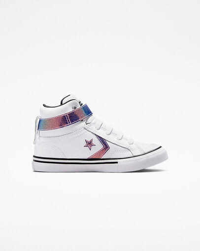 Pro Blaze Iridescent Glitter White/Black/White, Outer Side View