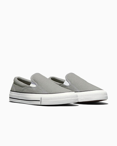 Chuck Taylor All Star Malden Slip-On Classic Grey/White/Black, Top and Side View
