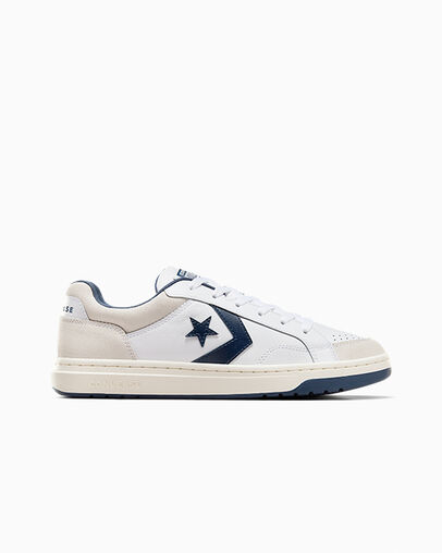 Pro Blaze Classic Leather & Suede Blanco/Azul marino/Gris vaporoso, Outer Side View