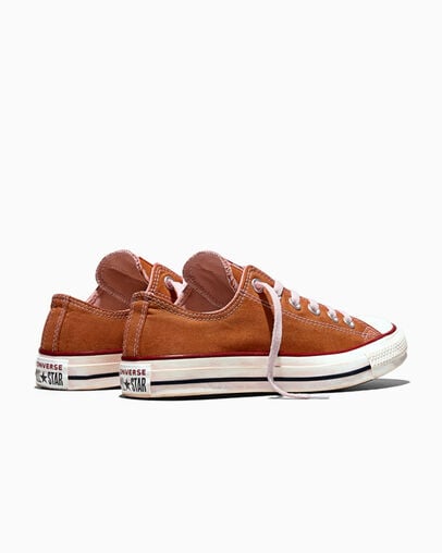 Chuck Taylor All Star Dip Dye Wide Width Orange Dust Dyed, Heel View