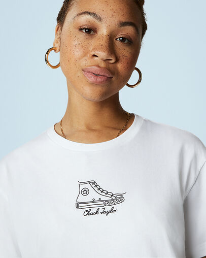 High Top Graphic T-Shirt White, Detail View