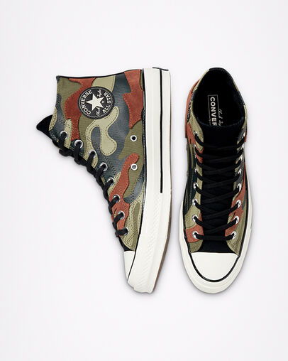 Chuck 70 Hybrid Camo Field Surplus/Black/Egret, Top and Side View