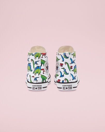 8-Bit Chuck Taylor All Star Blanc/Wasabi vif/Bleu num&eacute;rique, Heel View