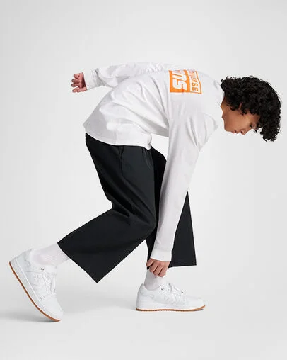 CONS AS-1 Pro Leather White/White/White, On Foot Shot 1