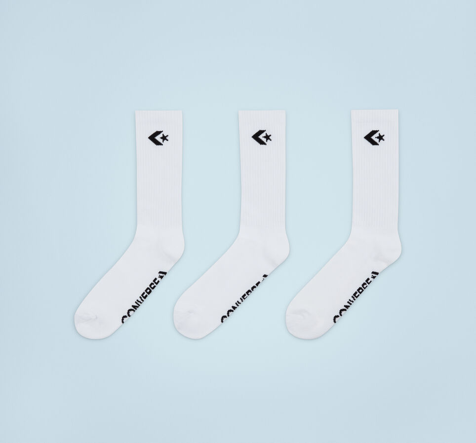Classic Star Chevron Crew Socks 3-Pack Wei&szlig;